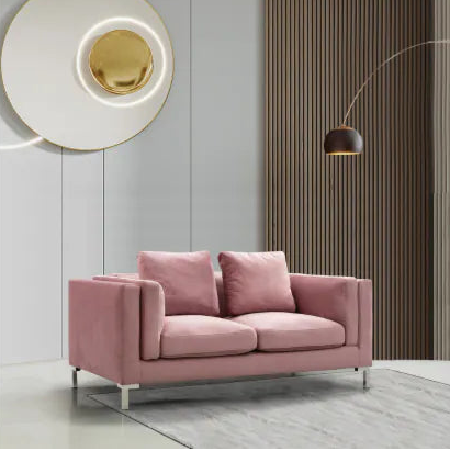Everlie Velvet Loveseat Sofa - Futu With . . .