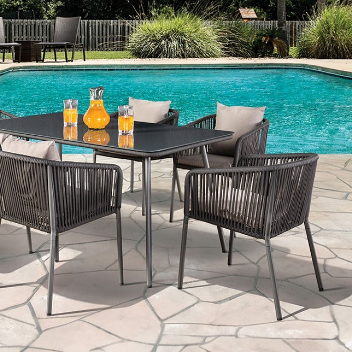 Tusharin 8 Pc. Outdoor Dining Set