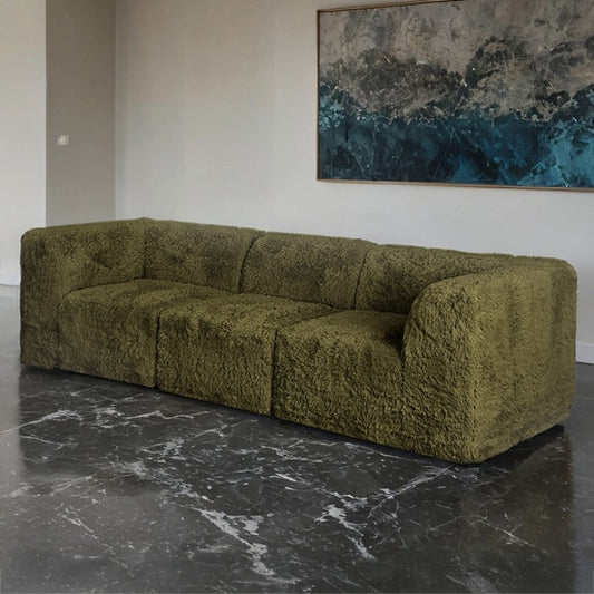 Nappo Fluffy Modular Sofa - Olive Green