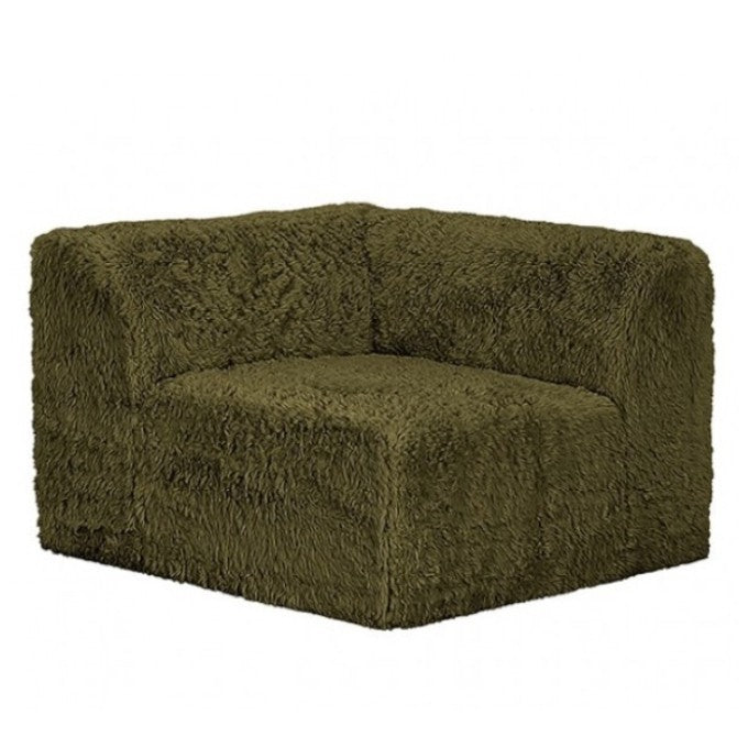 Nappo Fluffy Loveseat - Olive Green