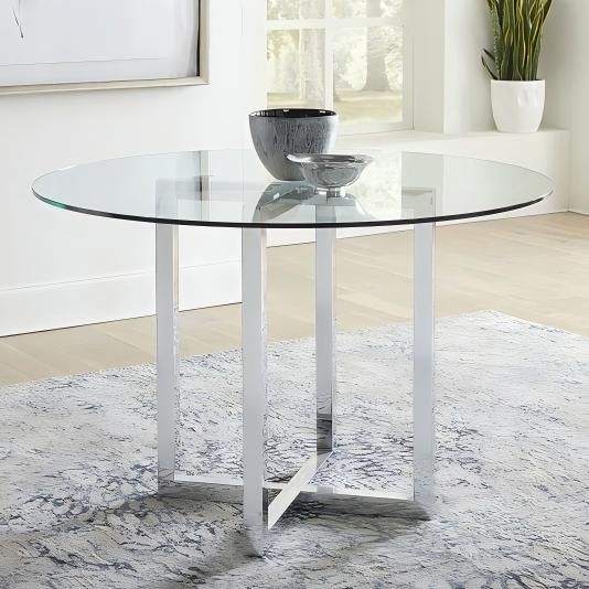 Amalio Glass Top Counter Table
