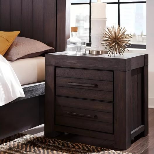 Heathton Two Drawer Nightstand
