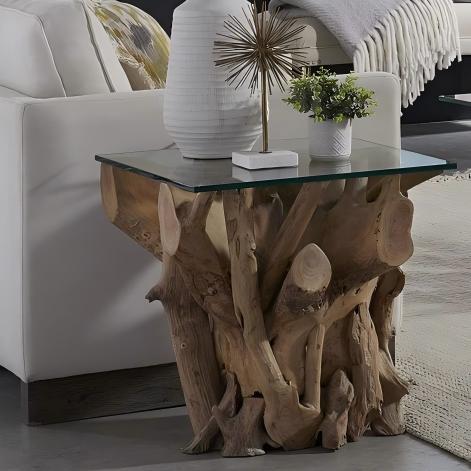 Ondine Solid Teak Root End Table