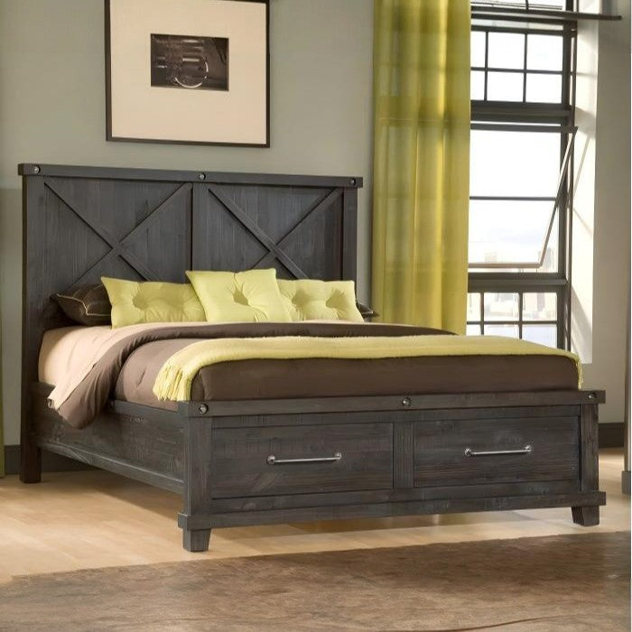 Yosenite Solid Wood Footboard Storage Bed
