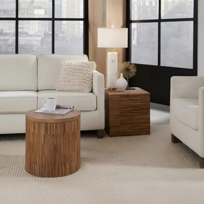 Ondine Square Wood Tile End Table