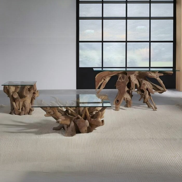 Ondine Solid Teak Root Console Table