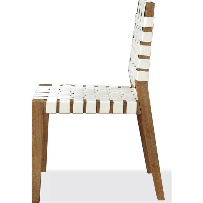 Ondine Woven Leather Dining Side Chair