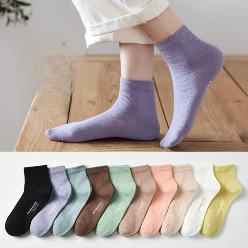 Women's Cotton Mid-Calf Socks, 2-Pair - Futu With . . .
