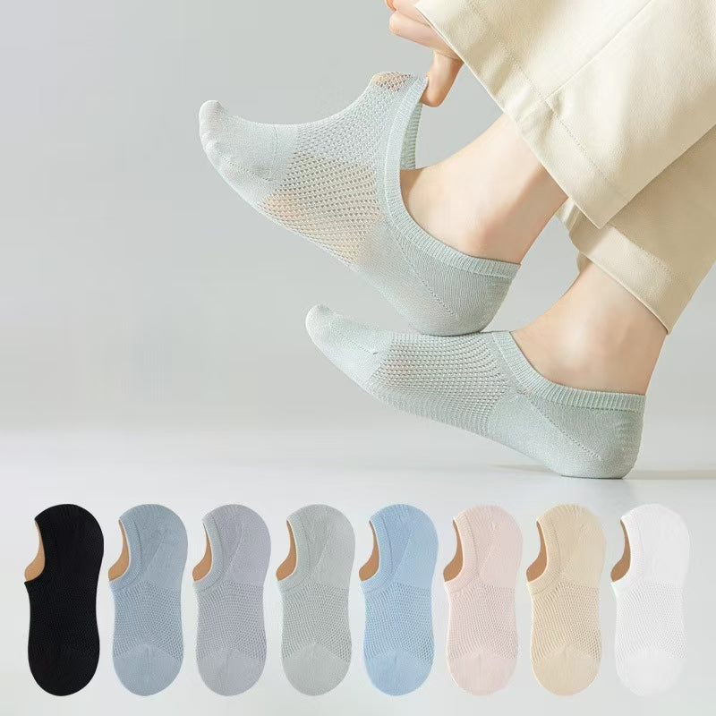Women's Summer Ankle Socks - 4 Pairs (Random Colors) - Futu With . . .