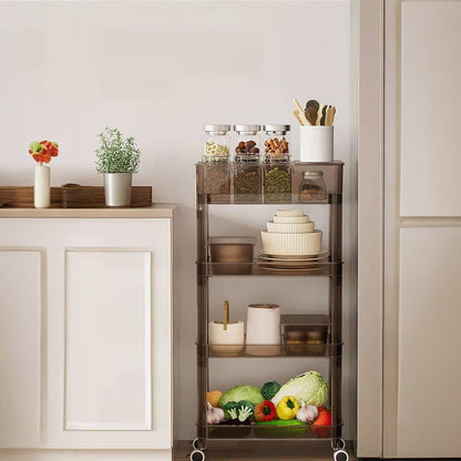 Transparent Rolling Utility Storage Cart - Futu With . . .