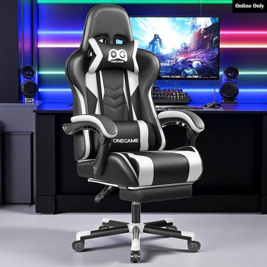 Ergonomic Gaming Chair with Footrest Recliner