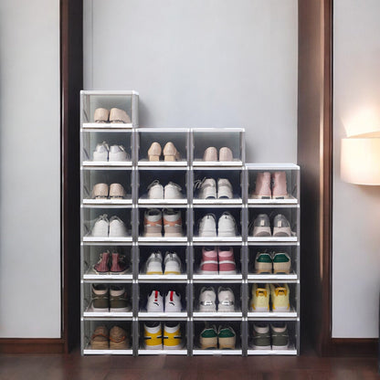 Stackable Pull-Out Shoe Boxes - 3pc - Futu With . . .