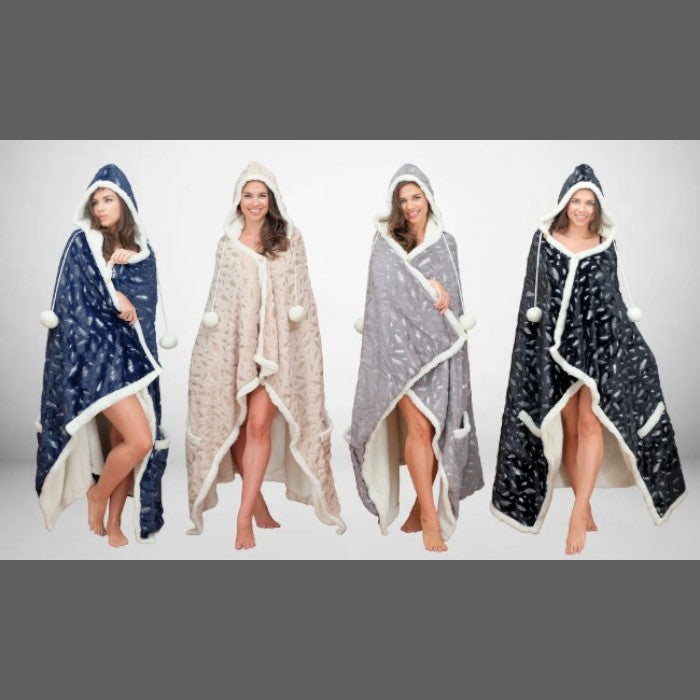 Hooded Snuggle Wearable Blanket