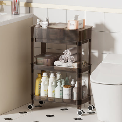 Transparent Rolling Utility Storage Cart - Futu With . . .
