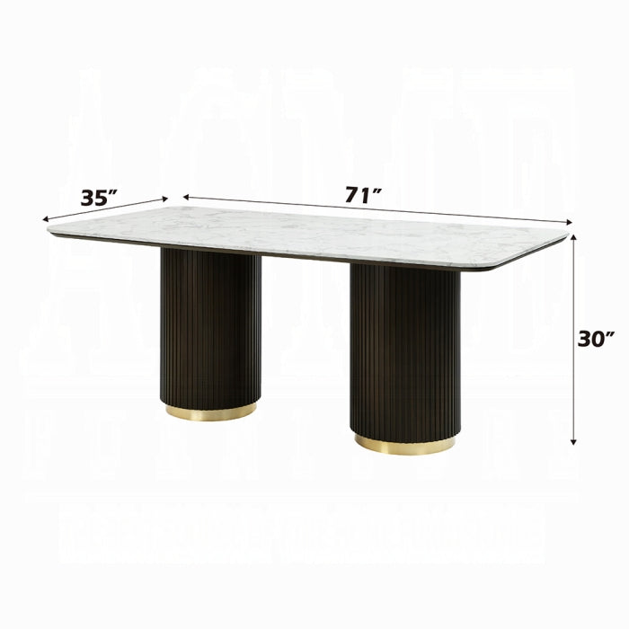 Clanten Dining Table w/Marble Top
