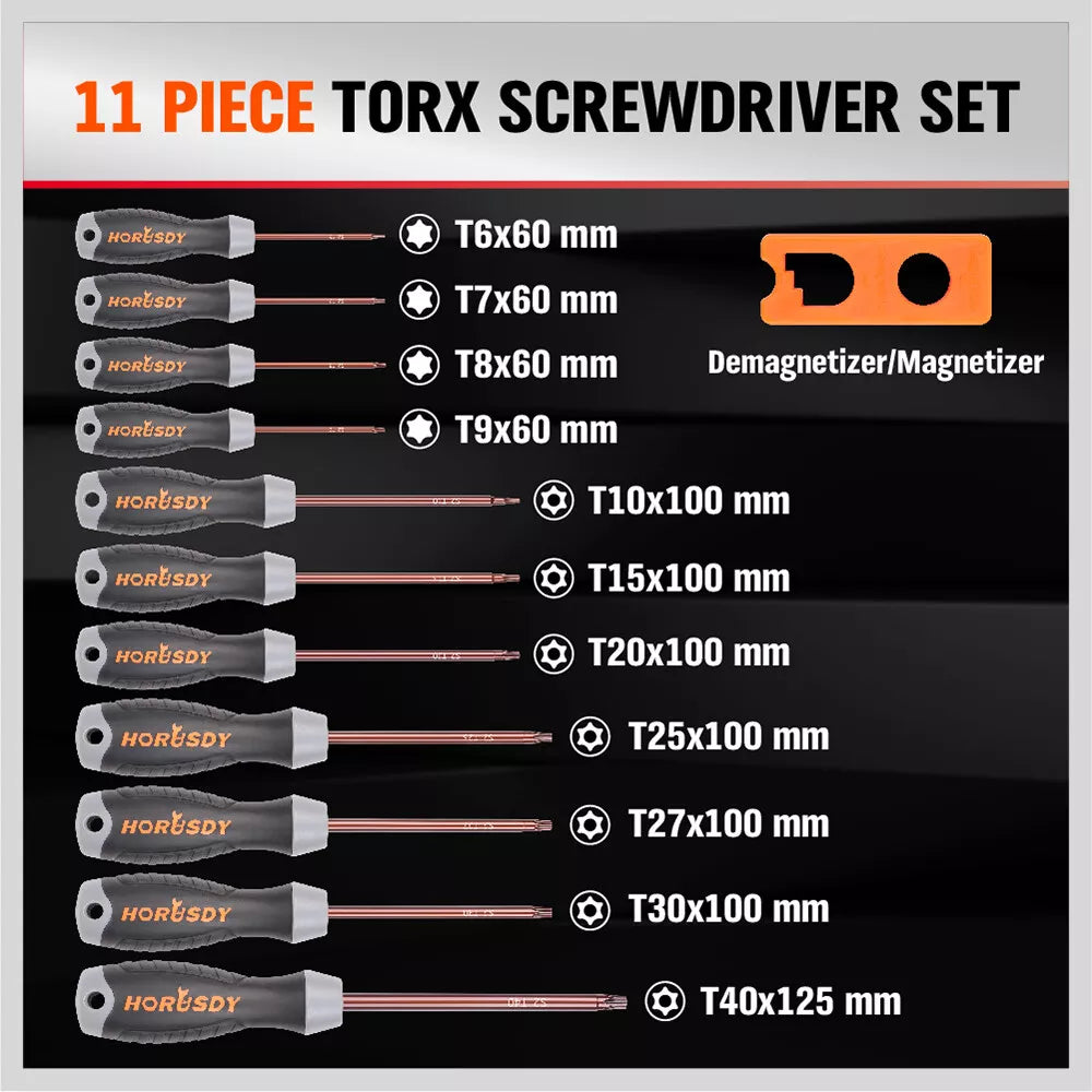 HORUSDY-12PCS Magnetic Torx Screwdriver Set (SDY94277)