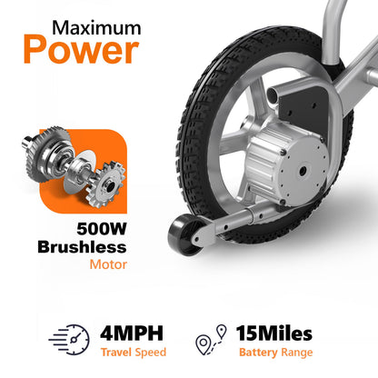 Lightweight Foldable Power Wheelchair with 2 Batteries