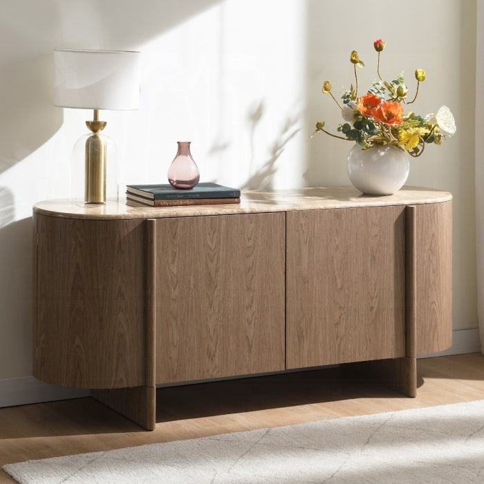 Markk Console Table w/Natural Marble