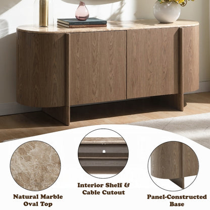 Markk Console Table w/Natural Marble