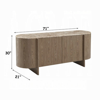 Markk Console Table w/Natural Marble