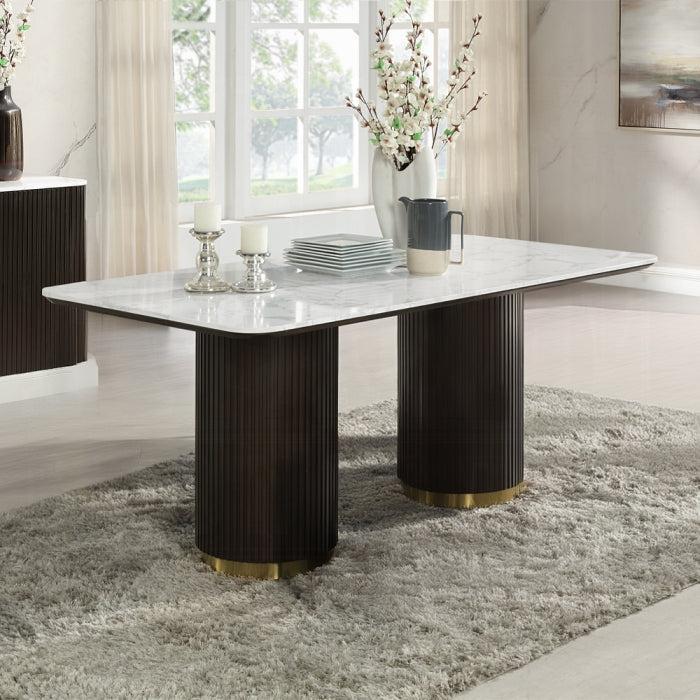 Clanten Dining Table w/Marble Top