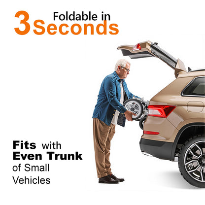 Lightweight Foldable Power Wheelchair with 2 Batteries