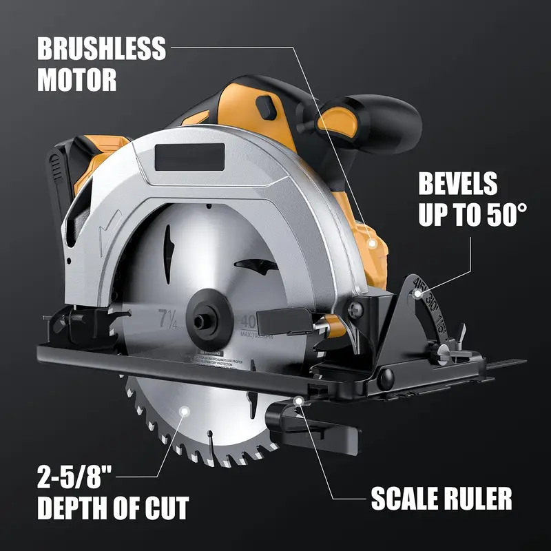 Cordless Circular Saw with 2 Blades