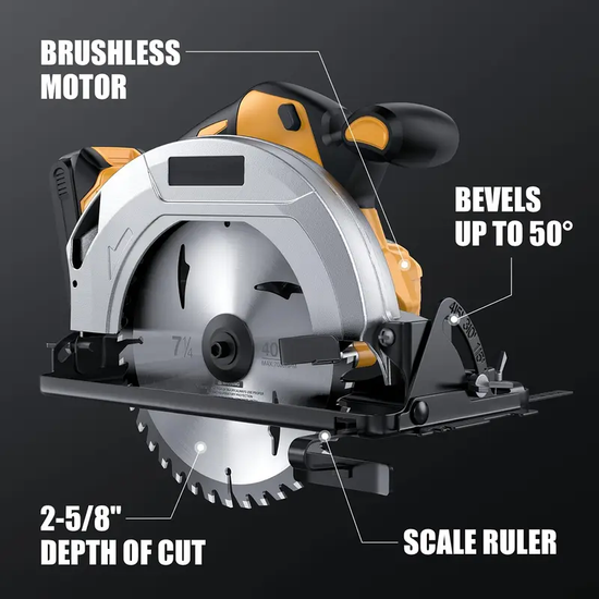 Cordless Circular Saw with 2 Blades