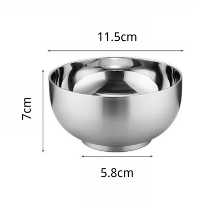 304 Stainless Steel Double-Layer Bowl Set
