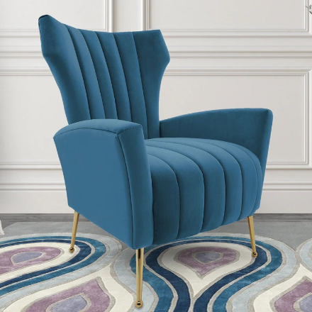 Kaylee Velvet Accent Chair - Futu With . . .