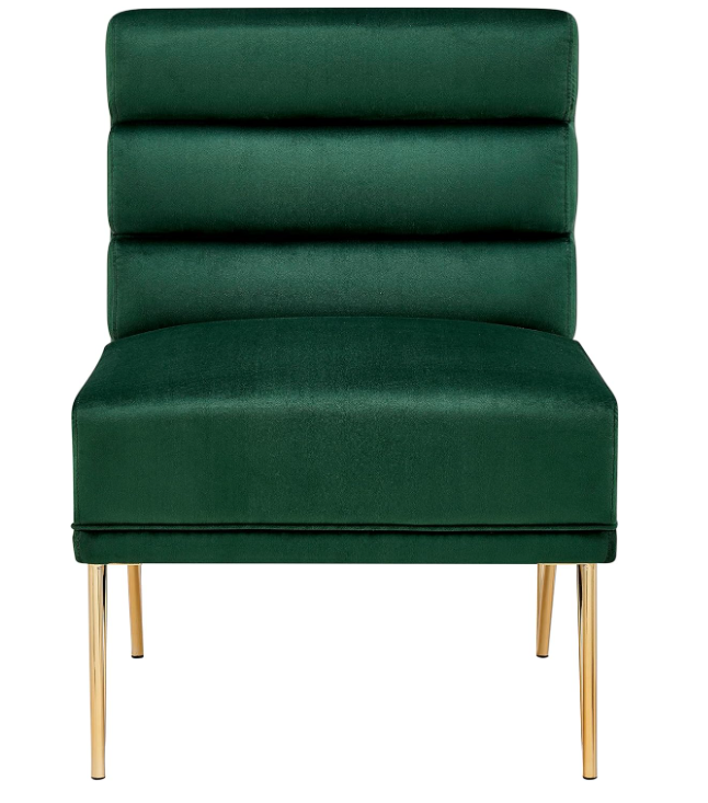 Karli Slipper Accent Chair Green