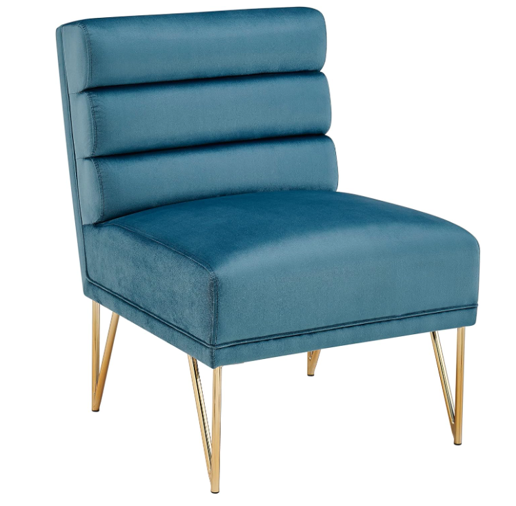 Karli Slipper Accent Chair Blue