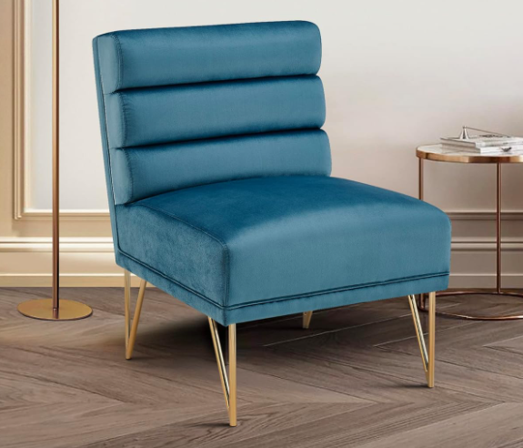 Karli Slipper Accent Chair Blue