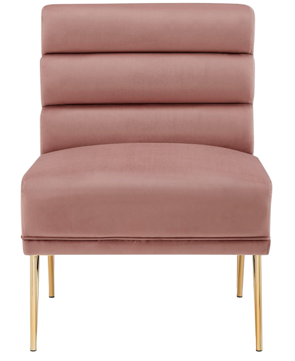 Karli Slipper Accent Chair Blush