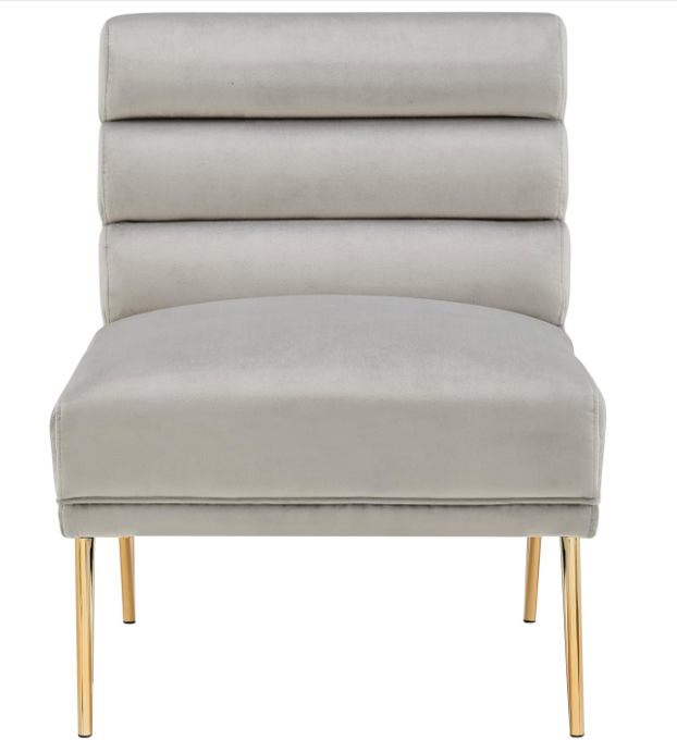 Karli Slipper Accent Chair Grey