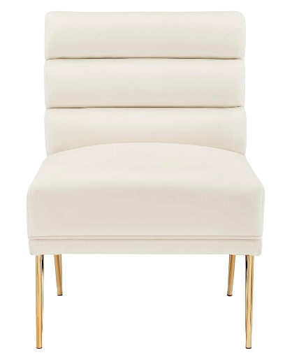 Karli Slipper Accent Chair White