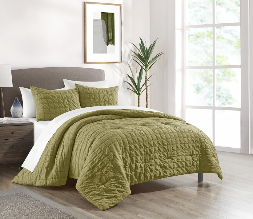 Jessa 2pc Twin Comforter Set, Green