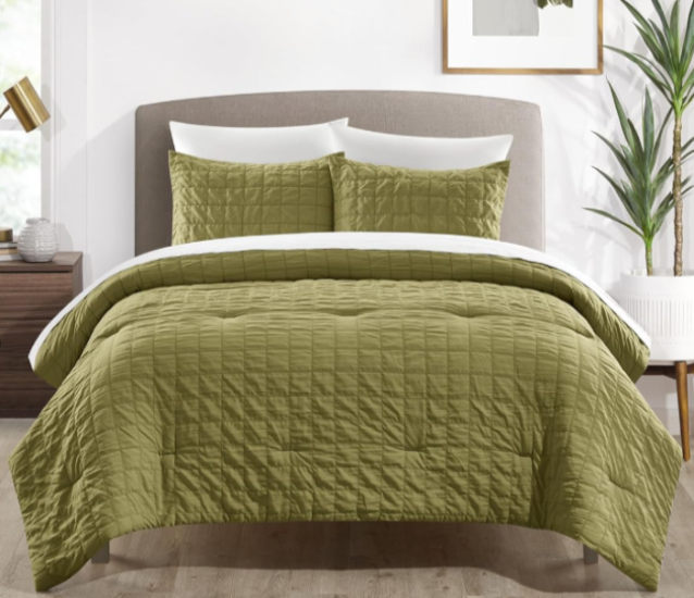 Jessa 2pc Twin Comforter Set, Green