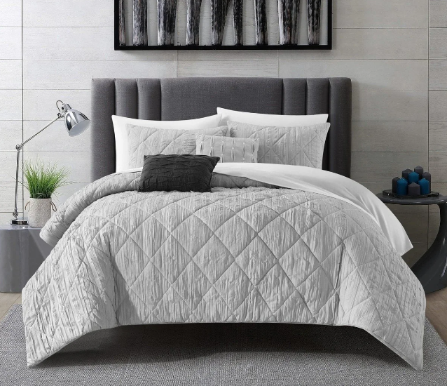 Leighton 5 Piece Crinkle Comforter Set