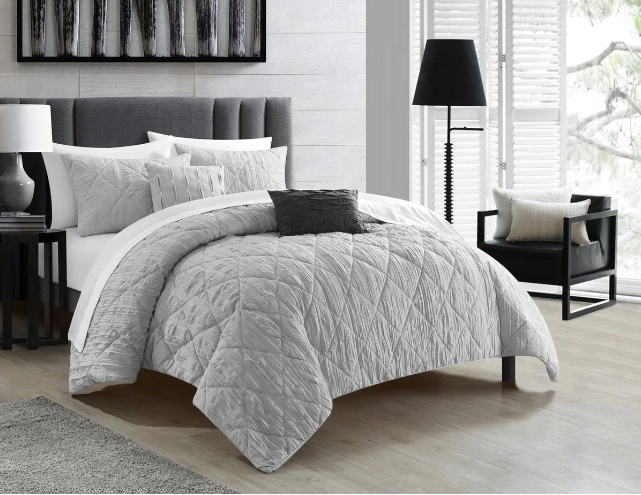 Leighton 5 Piece Crinkle Comforter Set