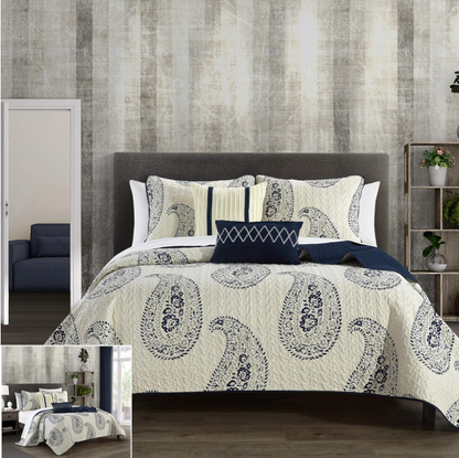 Safira 4-Piece Quilt Set - Twin Size - Futu With . . .