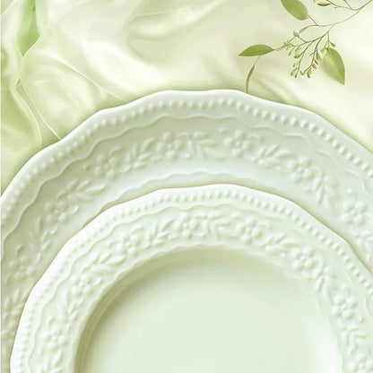Embossed Cream Dinnerware