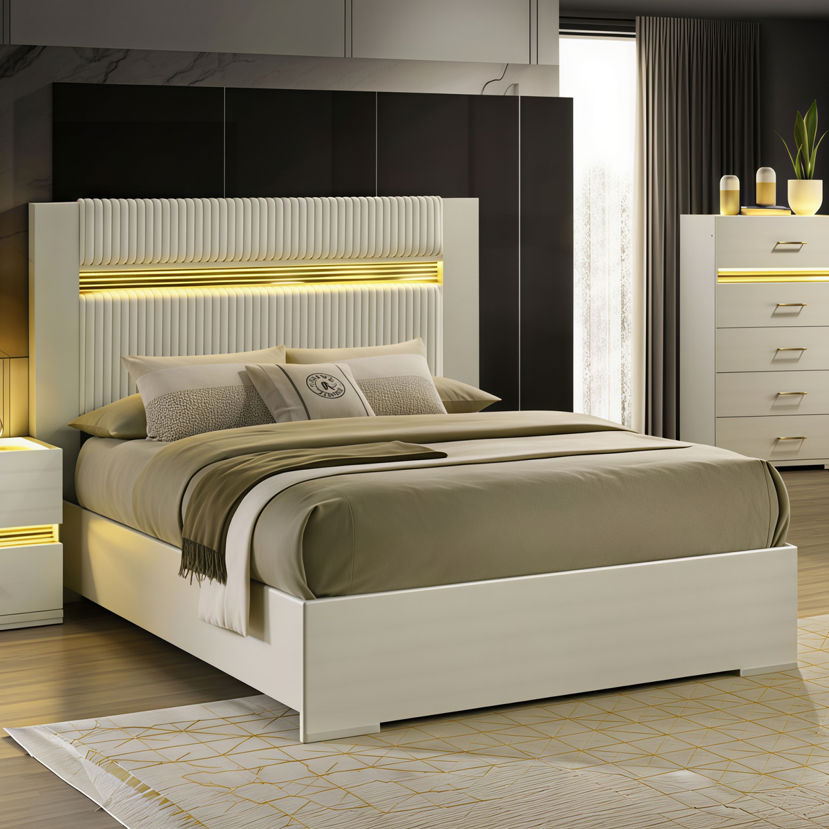 Beige Bedroom Set