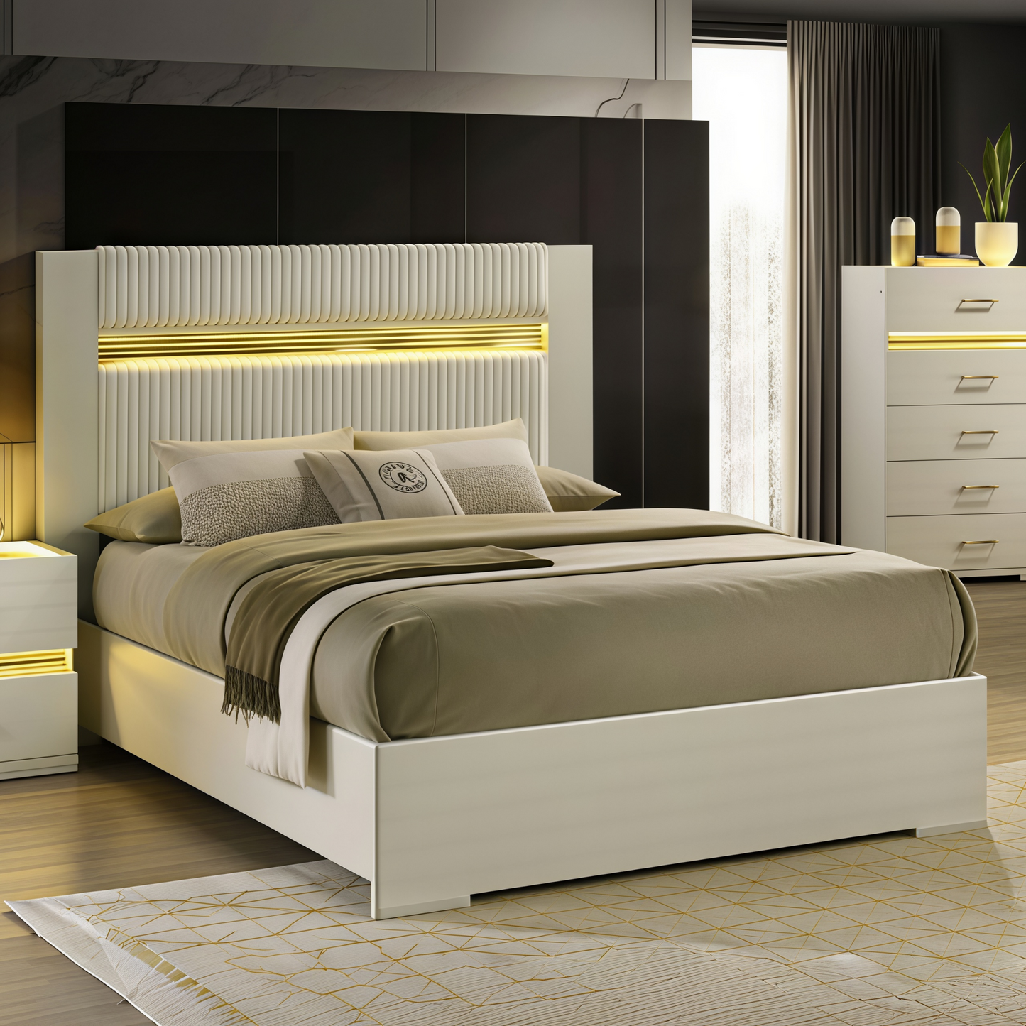 Beige Bedroom Set