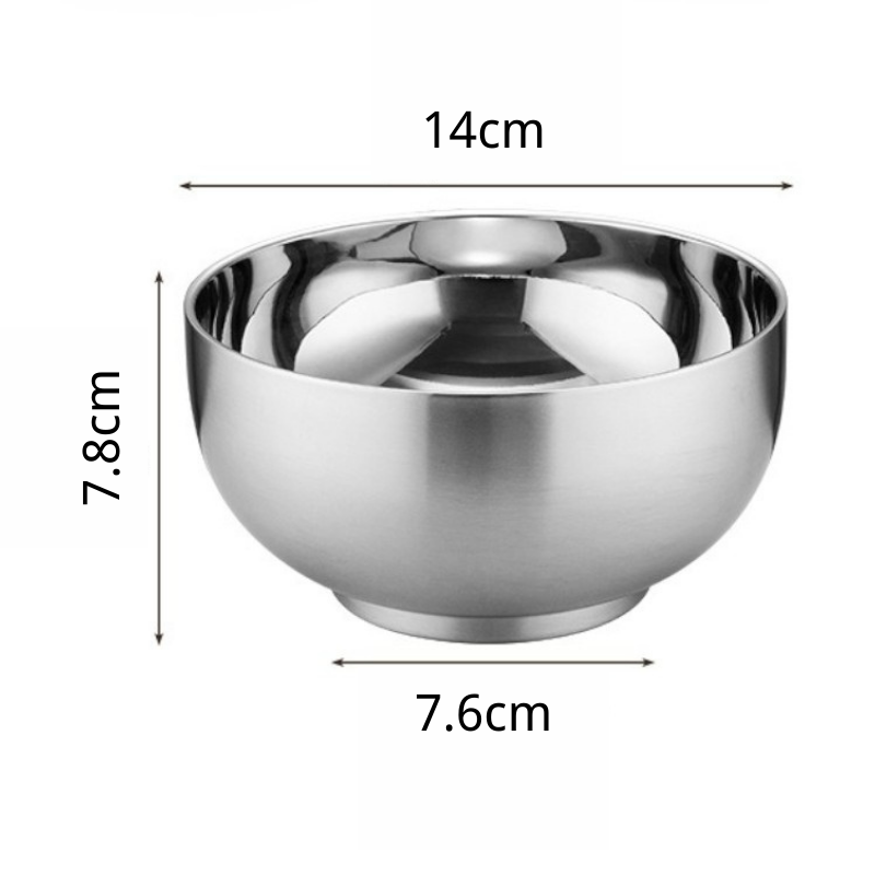 304 Stainless Steel Double-Layer Bowl Set