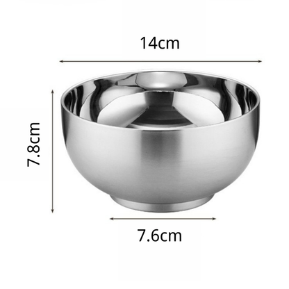 304 Stainless Steel Double-Layer Bowl Set