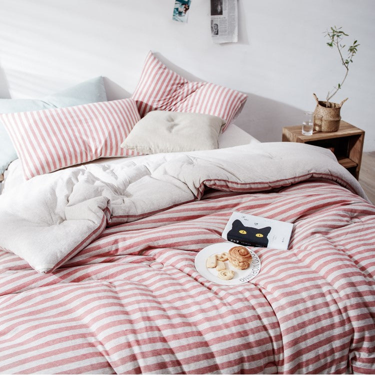 Striped Jersey Cotton Duvet Cover