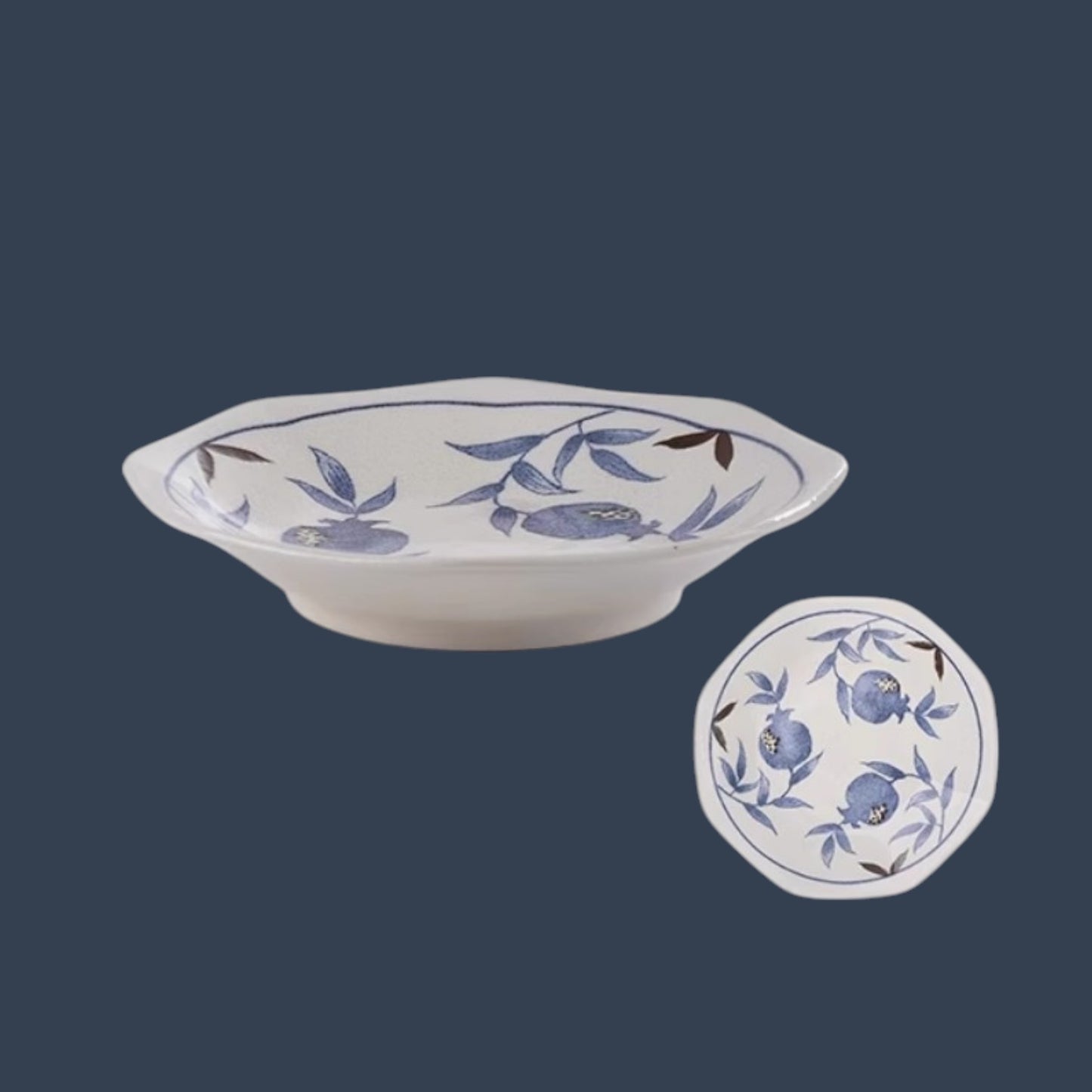 Indigo Pomegranate Dinnerware