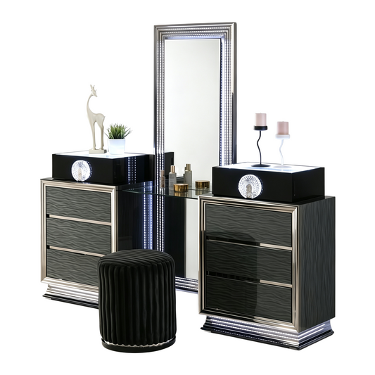 Noira Vanity Set with Stool