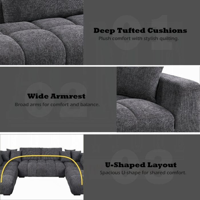 Chosan Sectional Sofa w/6 Pillows